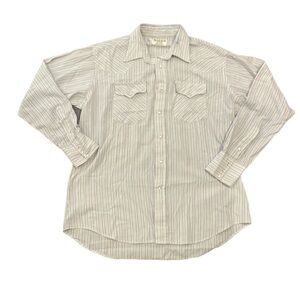 Ruddock Eyre Vintage Pearl Snap Shirt Western Stripe Size XL